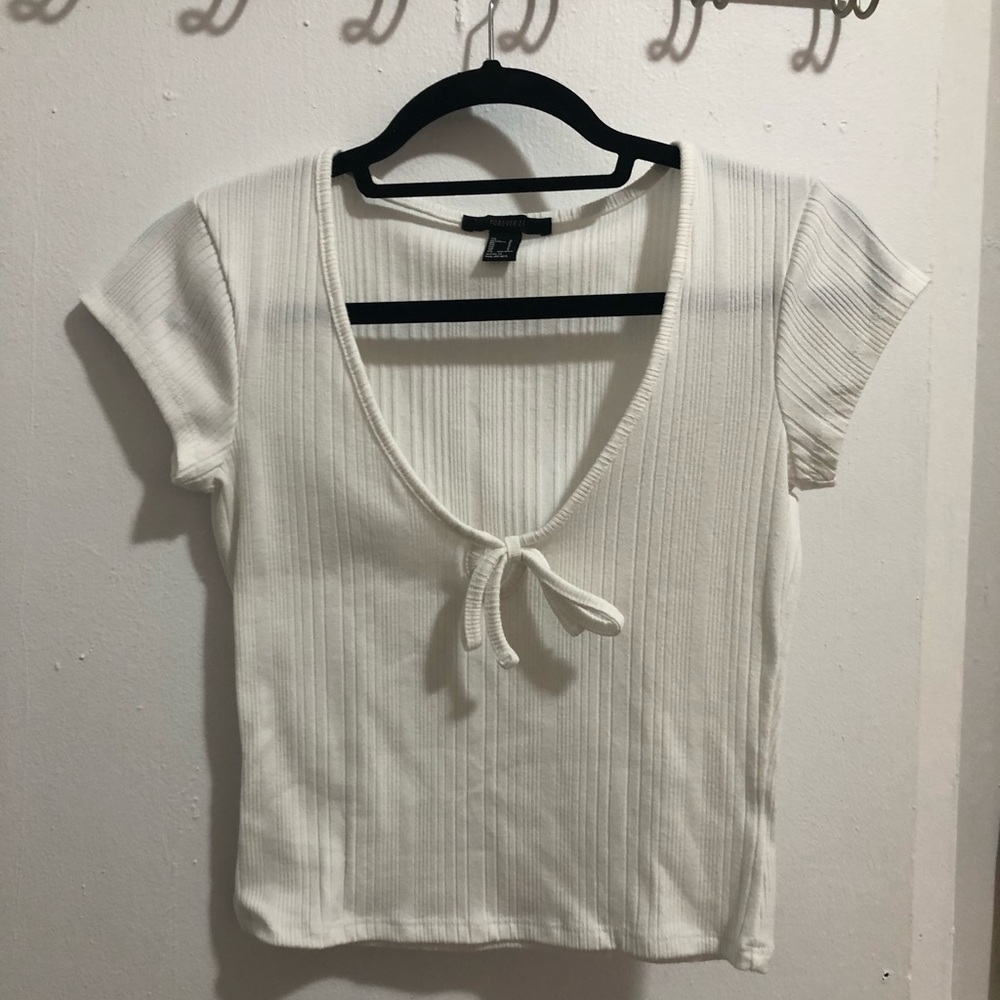 Forever 21 white crop top